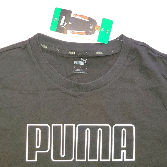 Puma mens short sleeve tshirt black size XL NWT - Picture 3 of 8